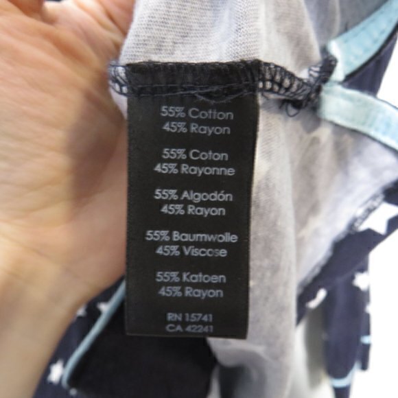 COZY ZOE star Printed pajama button front‎ Shirt sz S - Picture 3 of 5